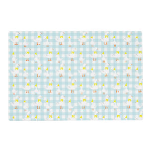 One Silly Goose Gingham 1st Birthday Placemat