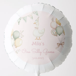 One Silly Goose Girl 1st Birthday Balloon