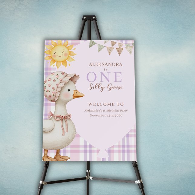 One Silly Goose Girl 1st Birthday Welcome Sign (Creator Uploaded)