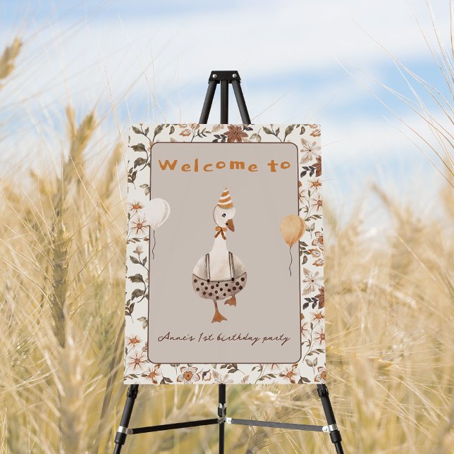 One Silly Goose Neutral 1st Birthday Welcome Sign (Creator Uploaded)