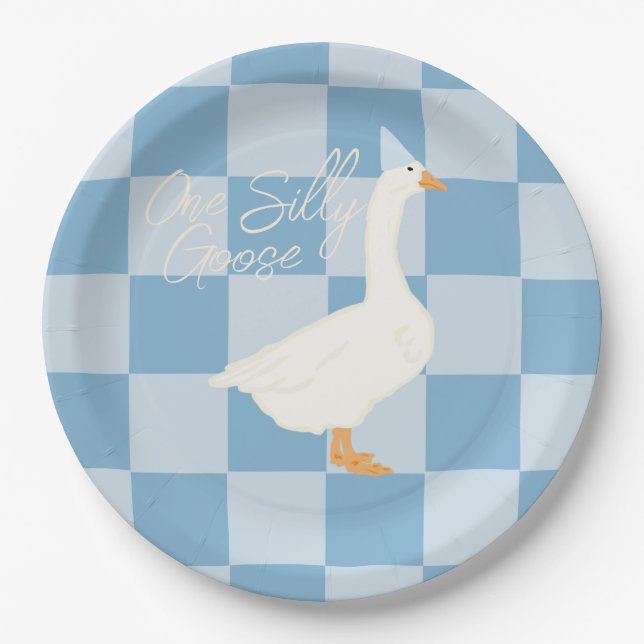One Silly Goose  Paper Plates (Front)