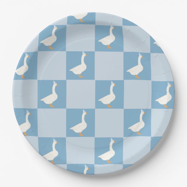 One Silly Goose  Paper Plates (Front)