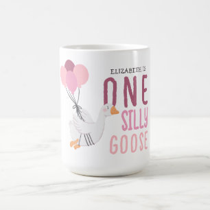 One Silly Goose Pink Birthday Coffee Mug