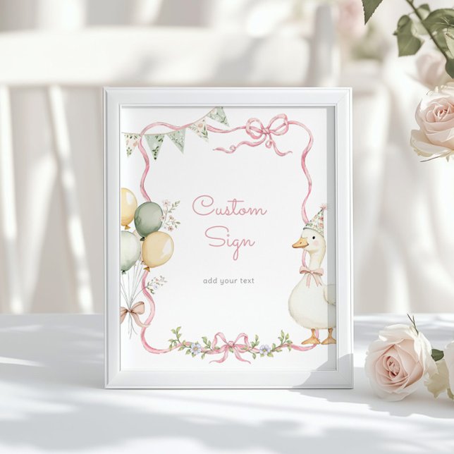 One Silly Goose Pink Bow Custom Poster (Creator Uploaded)