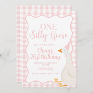One Silly Goose pink Invitation
