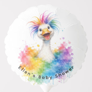 One Silly Goose Rainbow Baby Shower Balloon