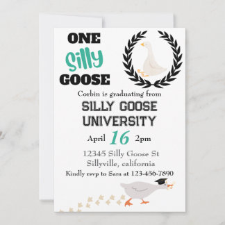 One Silly Goose - Silly Goose Graduation Invites