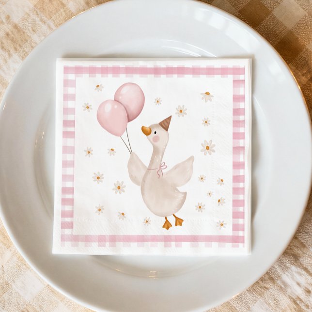 One Silly Goose Spring Party Farm First Birthday Napkins (Creator Uploaded)