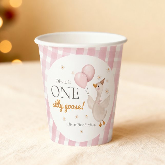 One Silly Goose Spring Party Farm First Birthday Paper Cups (Creator Uploaded)
