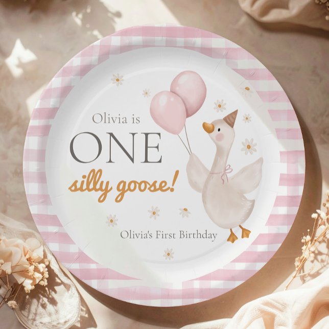 One Silly Goose Spring Party Farm First Birthday Paper Plates (Creator Uploaded)