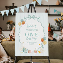 One Silly Goose Teal Blue Boys 1st Birthday