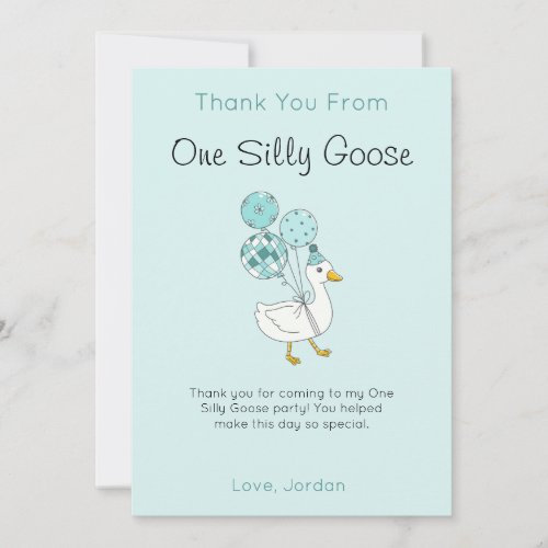 One Silly Goose Thank You Card