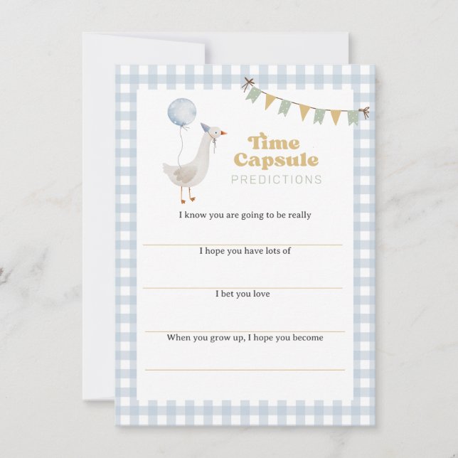 One Silly Goose Time Capsule Message Card (Front)