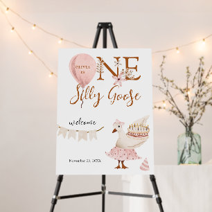 One Silly Goose Vintage Boho Girl 1st Birthday Foam Board