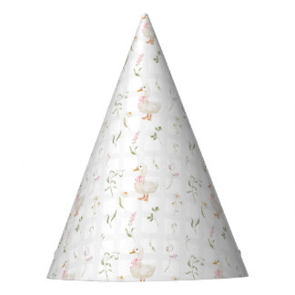 One Silly Goose Vintage Floral 1st Birthday Party Hat