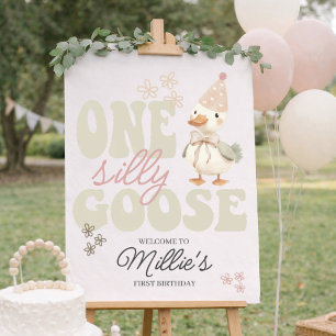 One Silly Goose Welcome – Boho Goose  Foam Board