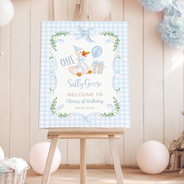 One Silly GooseBow 1st Birthday Welcome Sign (Creator Uploaded)