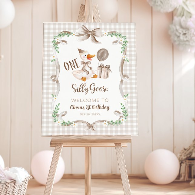 One Silly GooseBow 1st Birthday Welcome Sign (Creator Uploaded)