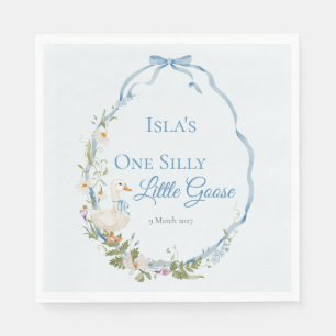 One Silly Little Goose Birthday Watercolor Napkins