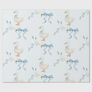 One Silly Little Goose Birthday Watercolor Wrapping Paper