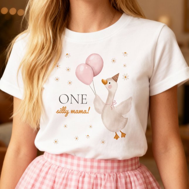 One Silly Mama Goose Spring Party Farm Birthday Tri-Blend Shirt (Creator Uploaded)