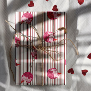 One Silly Pink Kitty 1st Birthday Wrapping Paper Sheets