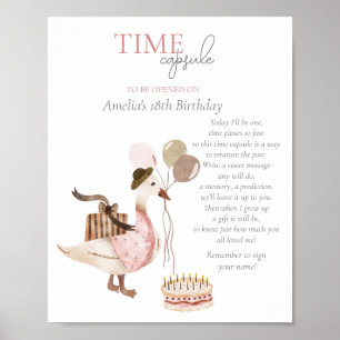 One Silly Vintage Birthday Goose Time Capsule Poster