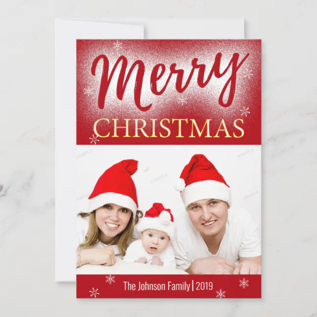 One Single Photo Christmas Holidays Greeting Card | Zazzle