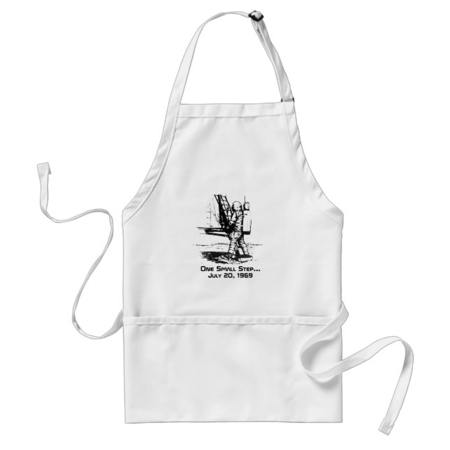 One Small Step Apollo 11 Moon Landing Adult Apron (Front)
