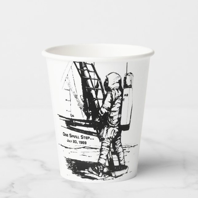 One Small Step Apollo 11 Moon Landing Paper Cups (Front)