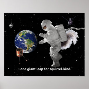 One Small Step for Squirrel Kind Poster