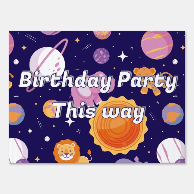 One small step outer space  sign (Front)