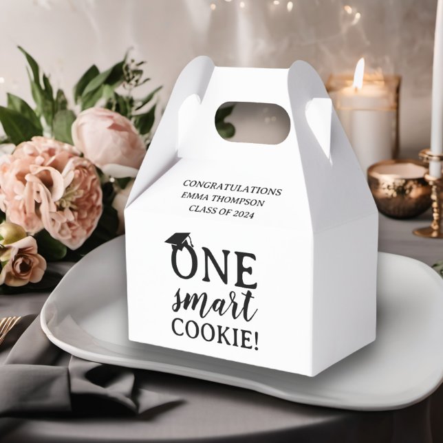 One Smart Cookie Class Of 2024 Graduation Favor Boxes (Creator Uploaded)