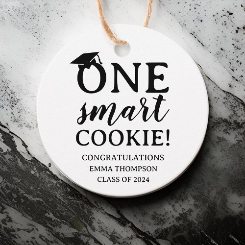 One Smart Cookie Class Of 2024 Graduation Favor Tags