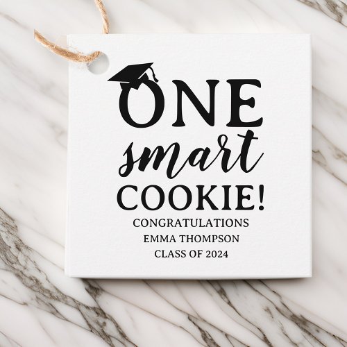 One Smart Cookie Class Of 2024 Graduation Favor Tags