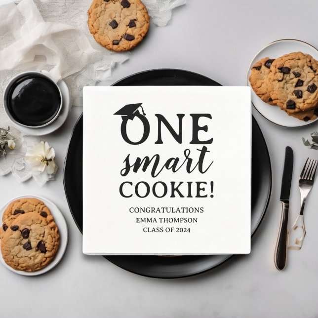 One Smart Cookie Class Of 2024 Graduation Napkins (Creator Uploaded)