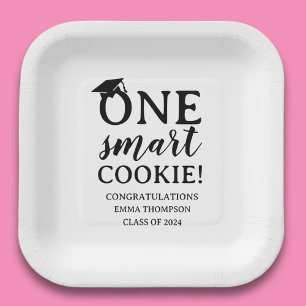 One Smart Cookie Class Of 2024 Graduation Paper Plates