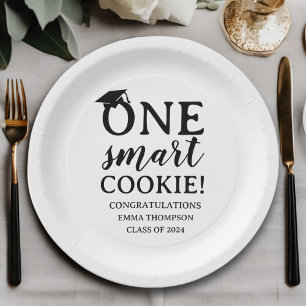One Smart Cookie Class Of 2024 Graduation Paper Plates