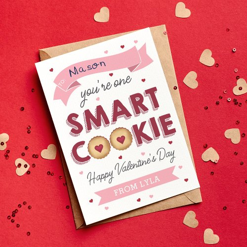 One Smart Cookie Classroom Valentines Day Card