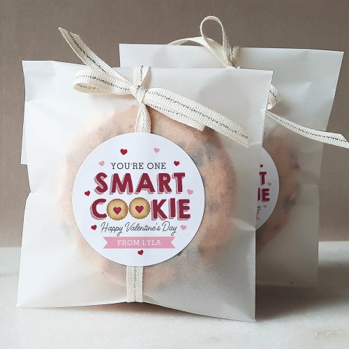 One Smart Cookie Classroom Valentines Day Classic Round Sticker