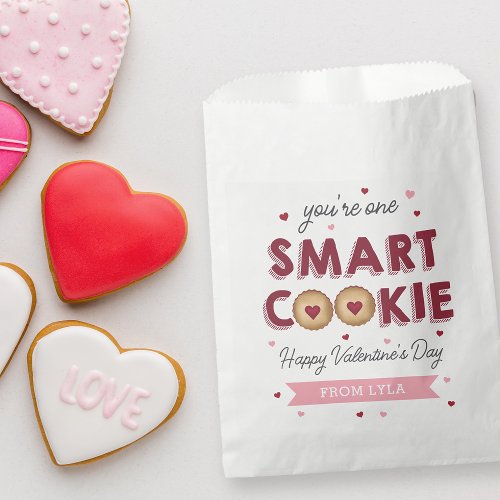One Smart Cookie Classroom Valentines Day Favor Bag