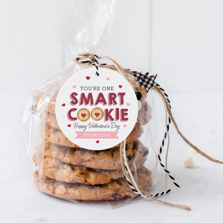 One Smart Cookie Classroom Valentines Day Favor                    Tags