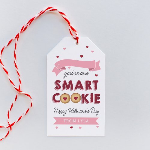 One Smart Cookie Classroom Valentines Day Gift Tags