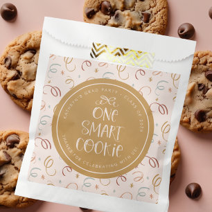 One Smart Cookie Cute Confetti Custom Grad Party Favor Bag
