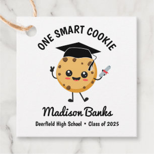 "One Smart Cookie" Cute Funny Graduation Dessert Favor Tags