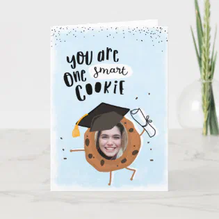 One Smart Cookie Funny Photo Graduation Card