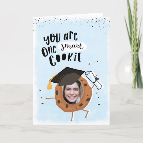 One Smart Cookie Funny Photo Graduation Card