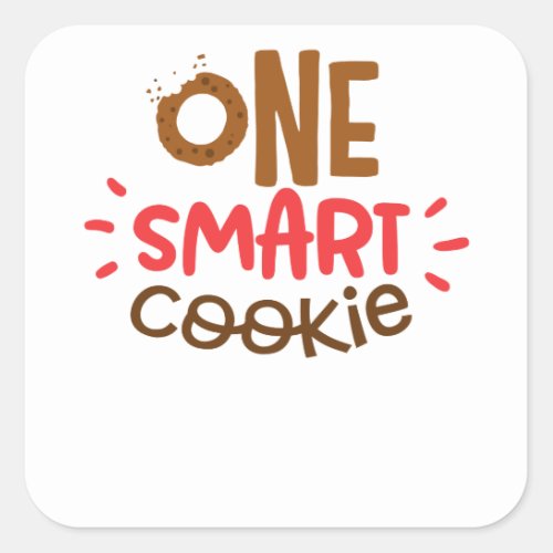 One Smart Cookie Gift Or Present School Uniform Square Sticker