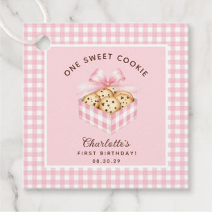 One Smart Cookie Girls First Birthday Favor Tags