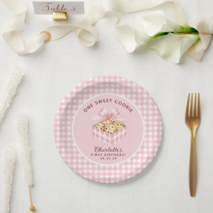One Smart Cookie Girls First Birthday Paper Plates